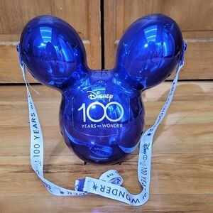Disney Parks Mickey Balloon 100th Years Wonder Metallic Purple Popcorn Bucket